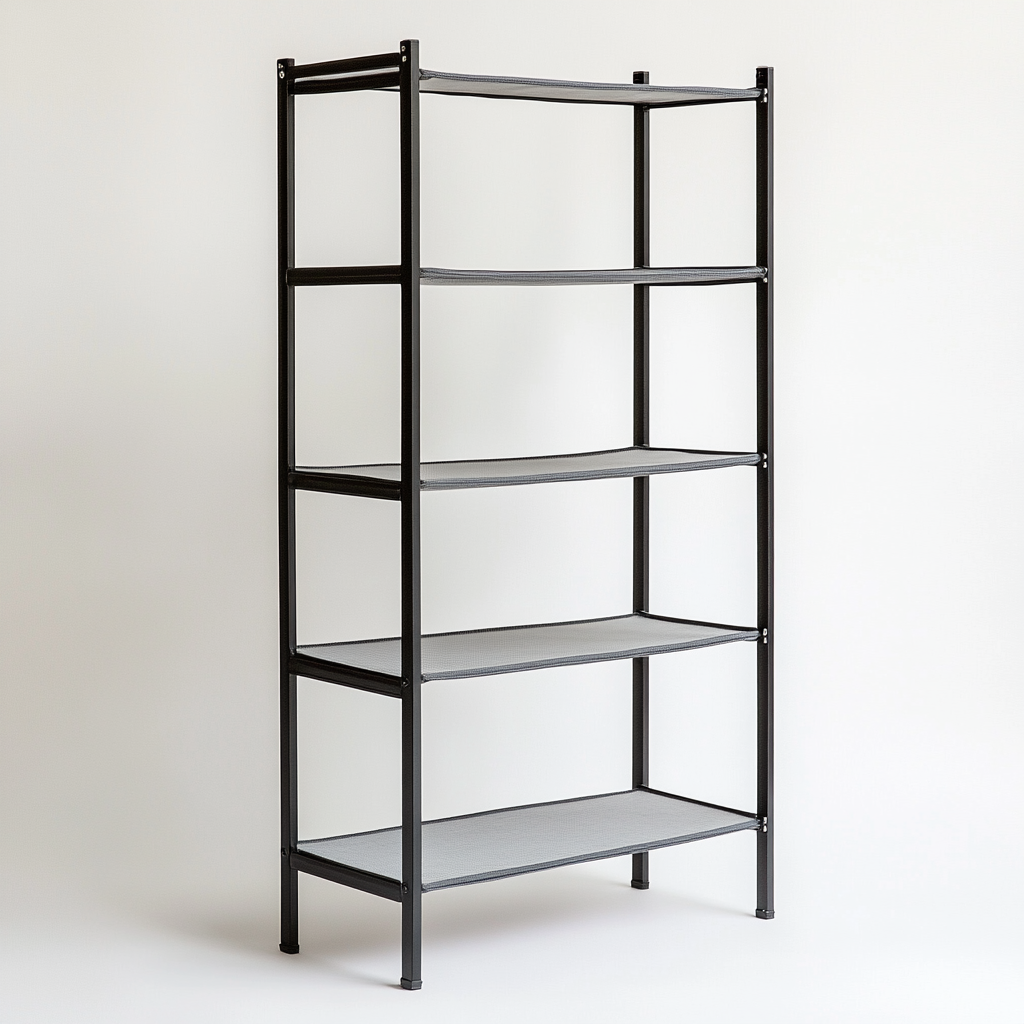Pugel 10-Tier Shoe Rack for Closet & Entryway - Large Capacity Shoe Tower Holds 50 Pairs - Customizable & Splitable Design - Dustproof Non-Woven Fabric - Black